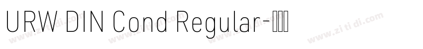 URW DIN Cond Regular字体转换